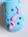 1pc Pink 3d Crocodile-shaped Cute And Fashionable Detachable Shoe Accessory For Hollow Shoes
