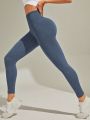 Yoga Basic Solid Color Seamless Sports Leggings