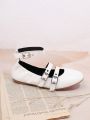 Women'S Stylish White Flat Shoes, Suitable For All Occasions