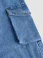 SHEIN Teen Girl Flap Pocket Cargo Jeans