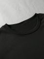 Manfinity Homme Men'S Plus Size Letter Printed Round Neck Sweatshirt