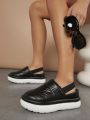 Women's Comfortable Black And White Casual Shoes