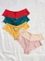 Women'S Sexy Lace Triangle Panties, 5pcs/Pack