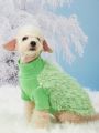 PETSIN Plush Green Warm Knit T-shirt