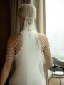 Faux Pearl Decor Bridal Veil