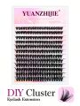 3D Effect DIY Clusters Eyelashes,12Rows Premade Fans Individual Dovetail Segmented False Lashes 80