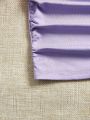 SHEIN Teenage Girls' Knit Solid Color Halter Neck Slim Fit Casual Vest