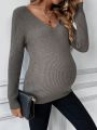 Maternity Ribbed Knit Sweater
