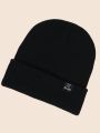 Prismatic Plum Casual Outdoor Tags Men's Knitted Hat