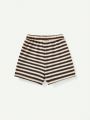 Cozy Cub Baby Boy Striped Pattern Round Neck Short Sleeves Top And Casual Shorts 2pcs/Set