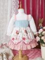 Baby Girls' Rabbit Print Button-Up Princess Dress