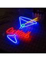 1pc Cocktails Cup Neon Signs, LED Sign Blue Cocktail Glass Shaped Neon Light Sign, LED Neon Signs Wall Decor, Man Cave Neon Bar Signs for Bar Shop  Bar Night Club,Kitchen,Bedroom,Living Room,Coffee Shop,Halloween,Christmas Decorations (USB Powered)