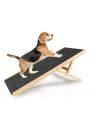 Pet Wooden Ramp 4 Adjustable Height from 11.8” to 17.1”, Rated for 80lbs, Portable Folding Climbing Ladder Pet Stairs for Couch Sofa Beds