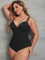 Plus Size Women'S Form-Fitting Jumpsuit With Spaghetti Straps