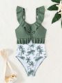 Girls' One-Piece Swimsuit For Beach, Vacation & Water Play In Summer