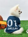 PETSIN Pet Football Sports Jersey With Dallas Eyelet Fabric, Suitable For Cats And Dogs