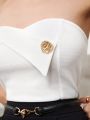 SHEIN BIZwear Women'S Strapless Fashion Top With Applique Detail