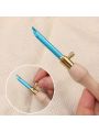 1pc Wooden Handle Embroidery Pen, Hand Embroidery Needle, Weaving Tool Punch Needle DIY Sewing Accessories