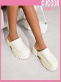 Cuccoo Everyday Collection Women Shoes Fashion Candy Colored Thick-Soled Lightweight White Outdoor Eva Slippers