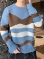Manfinity Hypemode Men's Loose Shoulder Pattern Printed Sweater