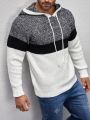 Manfinity Men Color Block Drawstring Hooded Sweater
