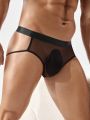 1pc Men's Perspective Mesh Thong Underwear