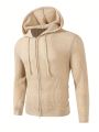 Manfinity Homme Men's Casual Hooded Cardigan Sweater