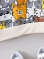 Toddler Boys' Cat & Letter Printed Sweatshirt