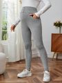 SHEIN Pregnant Women's Adjustable Waist Tight Pants