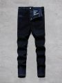 SHEIN Tween Boys' Casual Mid-Rise Slim Fit Jeans