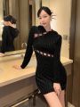 SHEINNeu New Chinese Style Hooded Dress