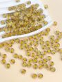 200pcs/set Fashionable Green Onion Pink & Gold Letter Beads For Diy Jewelry, Beading Supplies