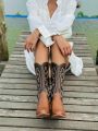 Embroidered Outdoor Comfortable Women's Western Boots