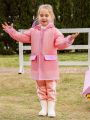 Girls' Cute Colorblock All Seasons Raincoat, Pink