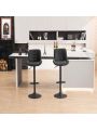 OSQI Bar Stools with Back and Footrest Counter Height Dining Chairs