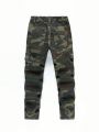 Boys' Camouflage Ripped Jeans With Patch Pockets