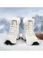 Women's Outdoor Fashionable Lace-up Warmth Insulated Anti-slip Snow Boots