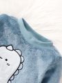 Baby Cartoon Embroidery Sweatshirt & Sweatpants