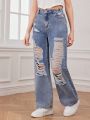 Teenage Girls' Cool Street Style Denim Jeans