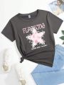 Teen Girls' Star And Letter Printed T-Shirt