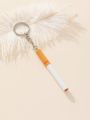 1pc Women's Cigarette Shaped Keychain For Daily Use