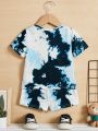 SHEIN Infant Boys' Casual Tie-Dye Fashionable Outfit