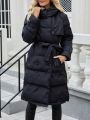 SHEIN Essnce Women'S Long Hooded Winter Padded Coat