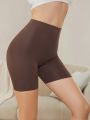 Women's Solid Color High Waist Safety Shorts