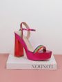 Ladies' Colorful Fashionable High-Heel Sandals