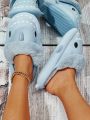 Detachable Shark-shaped Warm Slippers For Women, Autumn And Winter Home Soft And Non-slip Bottom, Couple Warm Slippers