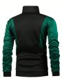 Men's Zipper Front Colorblocked Sports Jacket