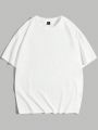 Men'S Letter & Dragon Printed Knit Short Sleeve T-Shirt