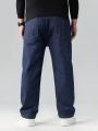 Manfinity Homme Men's Plus Size Denim Jeans With Pockets
