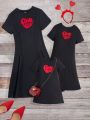Young Girl Letter T-Shirt Dress